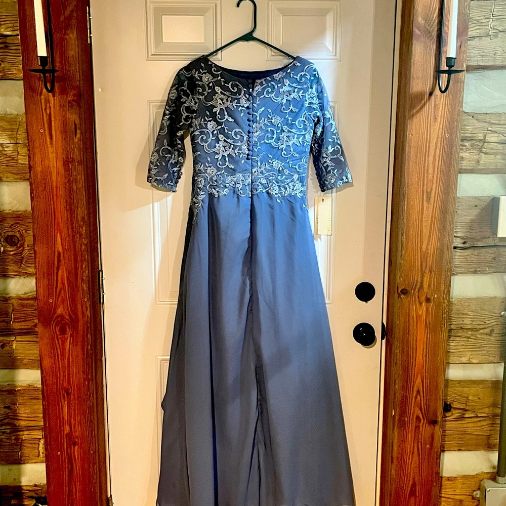 Bridgerton Party Type Dress Blue Wedding Bridal Romantic Regencycore Sz 6-8 NWT